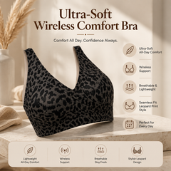 🏆Super Firming Leopard Print Jelly Bra | Women Wirefree Bras 👍No More Sagging Breasts