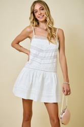 Elodie Drop Waist Lace Mini Cami Dress