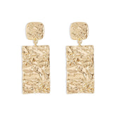 Geometric Retro Creative Alloy Pleated Earrings