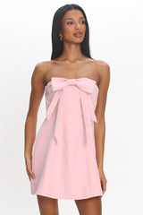 Lollipop Strapless Bow Bust Mini Dress Pink Sorbet