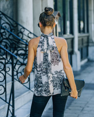 Dion Printed Halter Blouse