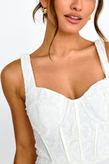 Kaden Sequin Embellished Mini Dress White