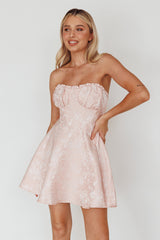 Savanna Corset Bodice Mini Dress Light Peach