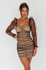 Like Lovers Hail Spot Mini Dress Black