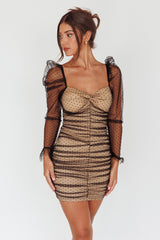 Like Lovers Hail Spot Mini Dress Black