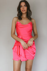 Mikael Chain Strap Mini Dress Fuchsia