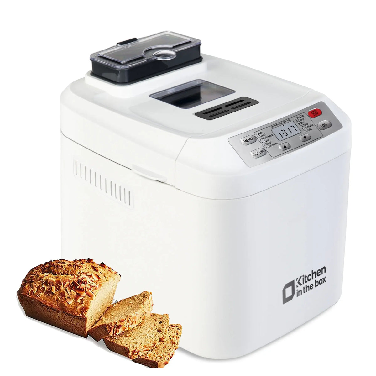 Automatic Bread Maker 2LB - 12-in-1 with Nut Dispenser
