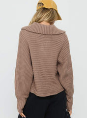 Bankside Collared Knit Sweater Brown