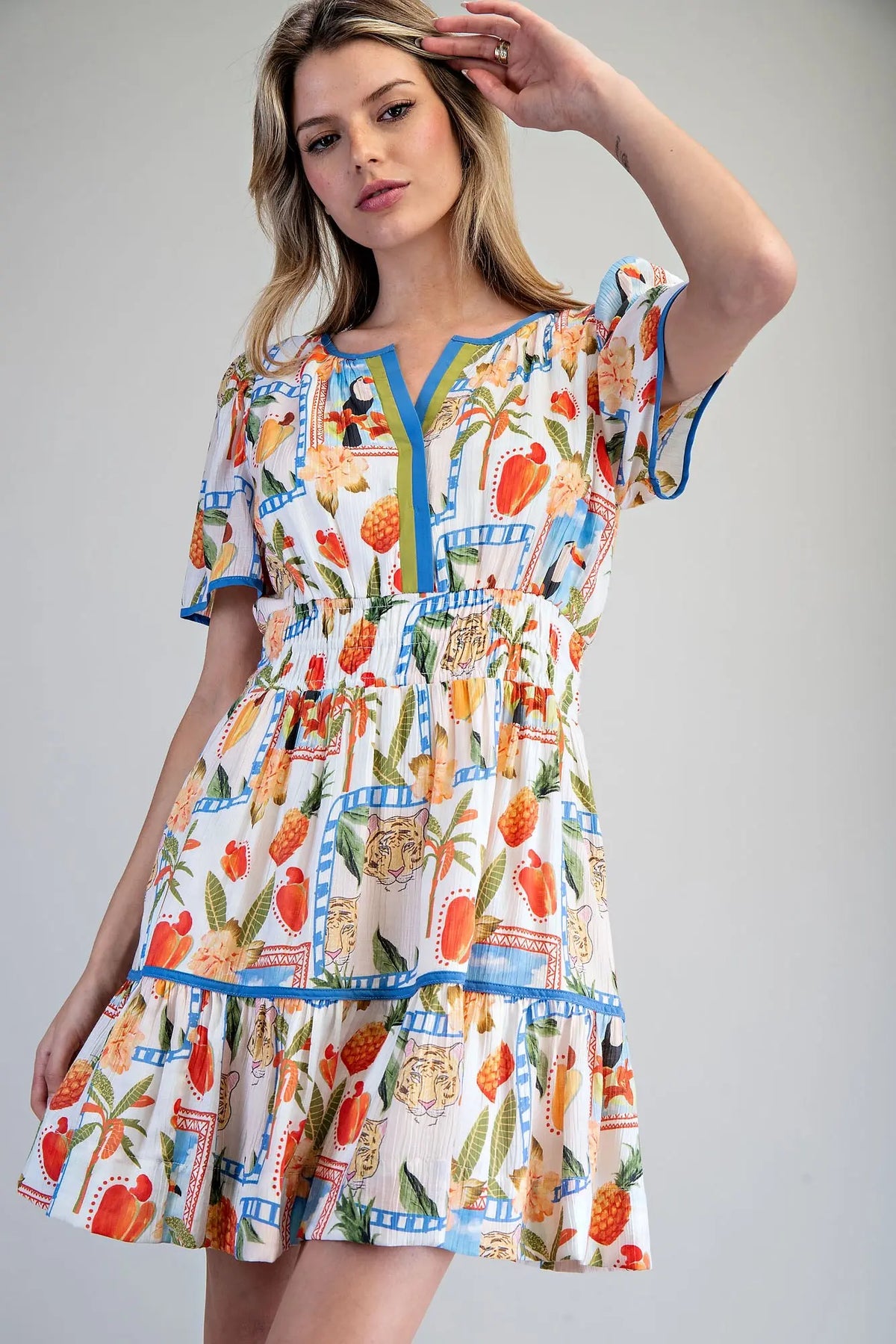 Leilani Tropical Mini Dress