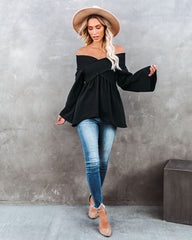 Ascension Smocked Off The Shoulder Top - Deep Sea