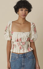 Countryside Bloom Puff Sleeve Top